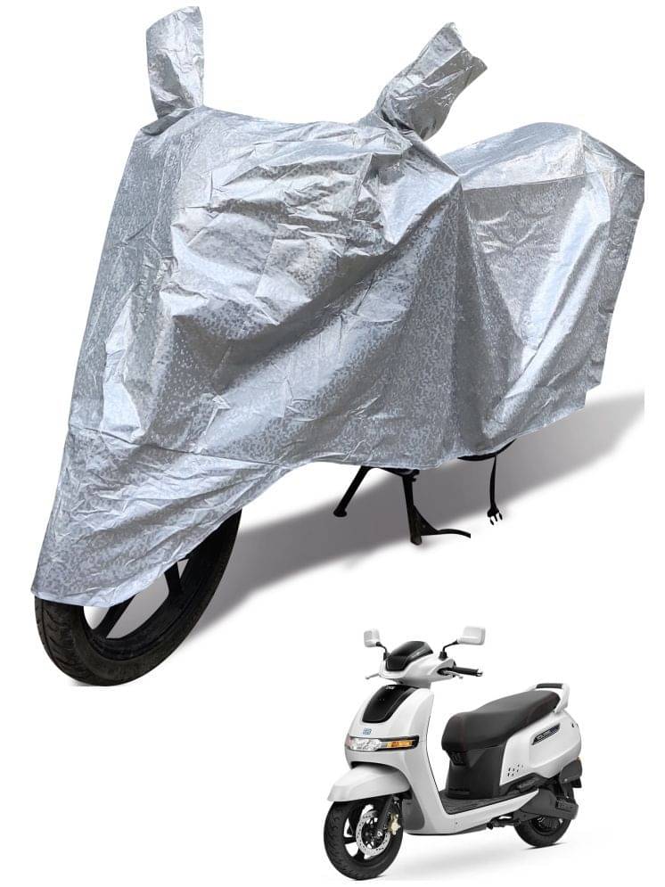 Auto Hub Bike Body Cover for TVS All Bike Models ( Pack of 1 ) , Silver Auto Hub Bike Body Cover for TVS All Bike Models ( Pack of 1 ) , Silver