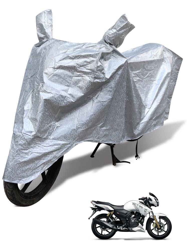 Auto Hub Bike Body Cover for TVS Apache RTR 180 ( Pack of 1 ) , Silver Auto Hub Bike Body Cover for TVS Apache RTR 180 ( Pack of 1 ) , Silver