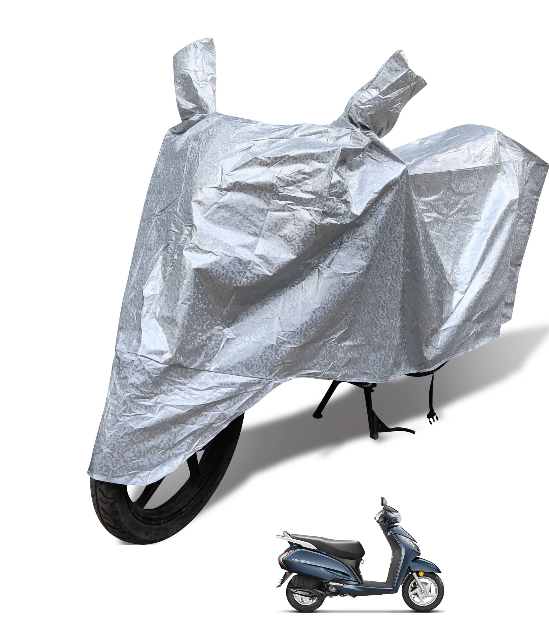     			Auto Hub Bike Body Cover for Honda Activa 3G ( Pack of 1 ) , Silver