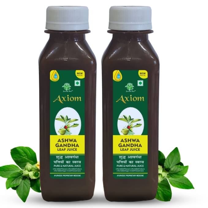     			Axiom Ashwagandha Leaf Juice 160 ml (Pack of 2) | Helps in Fat Reduce | Immunity Booster |100% Natural herbal Juice | WHO-GMP,GLP,ISO Certified Product