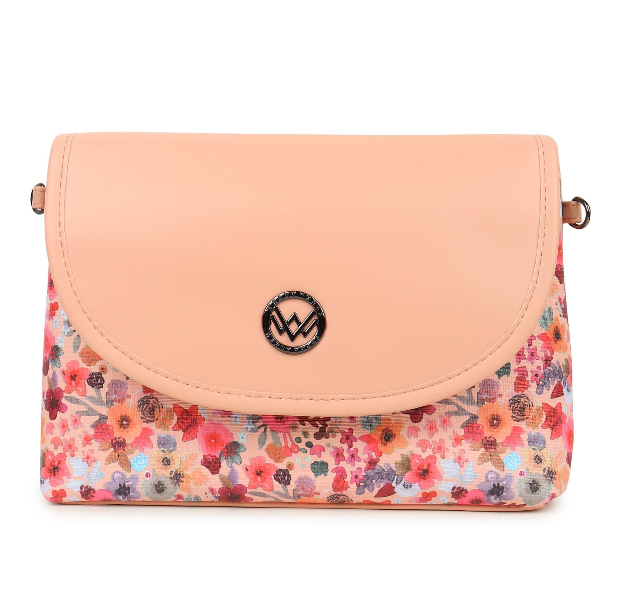     			Cherry Tree Peach Faux Leather Sling Bag