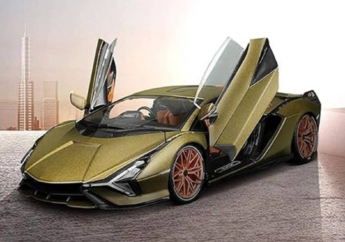     			FEDIFU Alloy Metal Pull Back Die Cast Car 1:32 Lamborgini Miletry Diecast Metal Pullback Toy Car With Openable Doors & Light, Music Boys Gifts Toys For Kids,Green