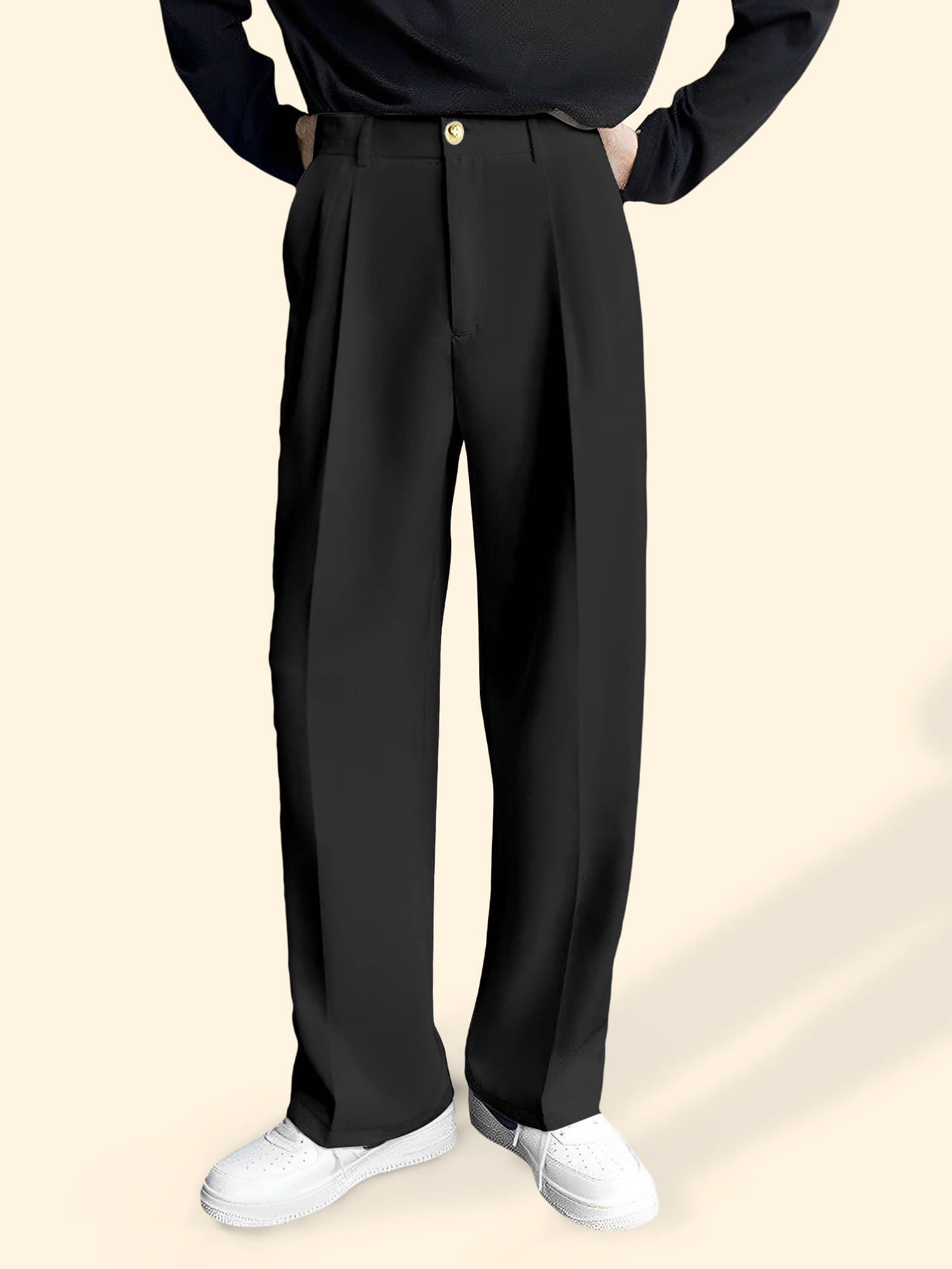 FTX Loose Pleated Men's Formal Trouser - Dark Green ( Pack of 1 ) - Trousers | Buy online on ZillyBuy