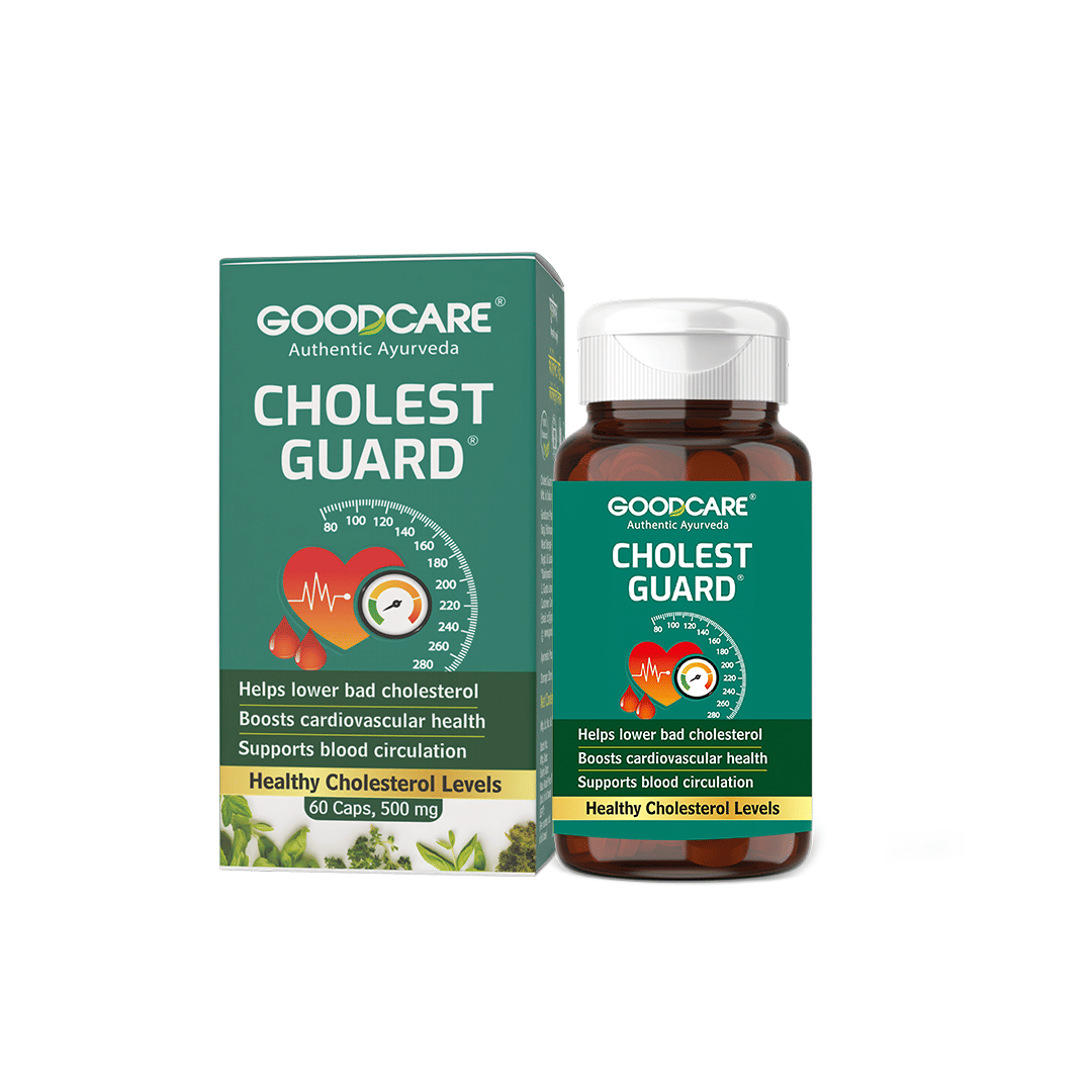 Goodcare Cholest Guard Capsules, Ayurvedic Cholesterol Control, Boosts Heart Health, Supports Lipid Levels, Clinically Tested 60 No.s