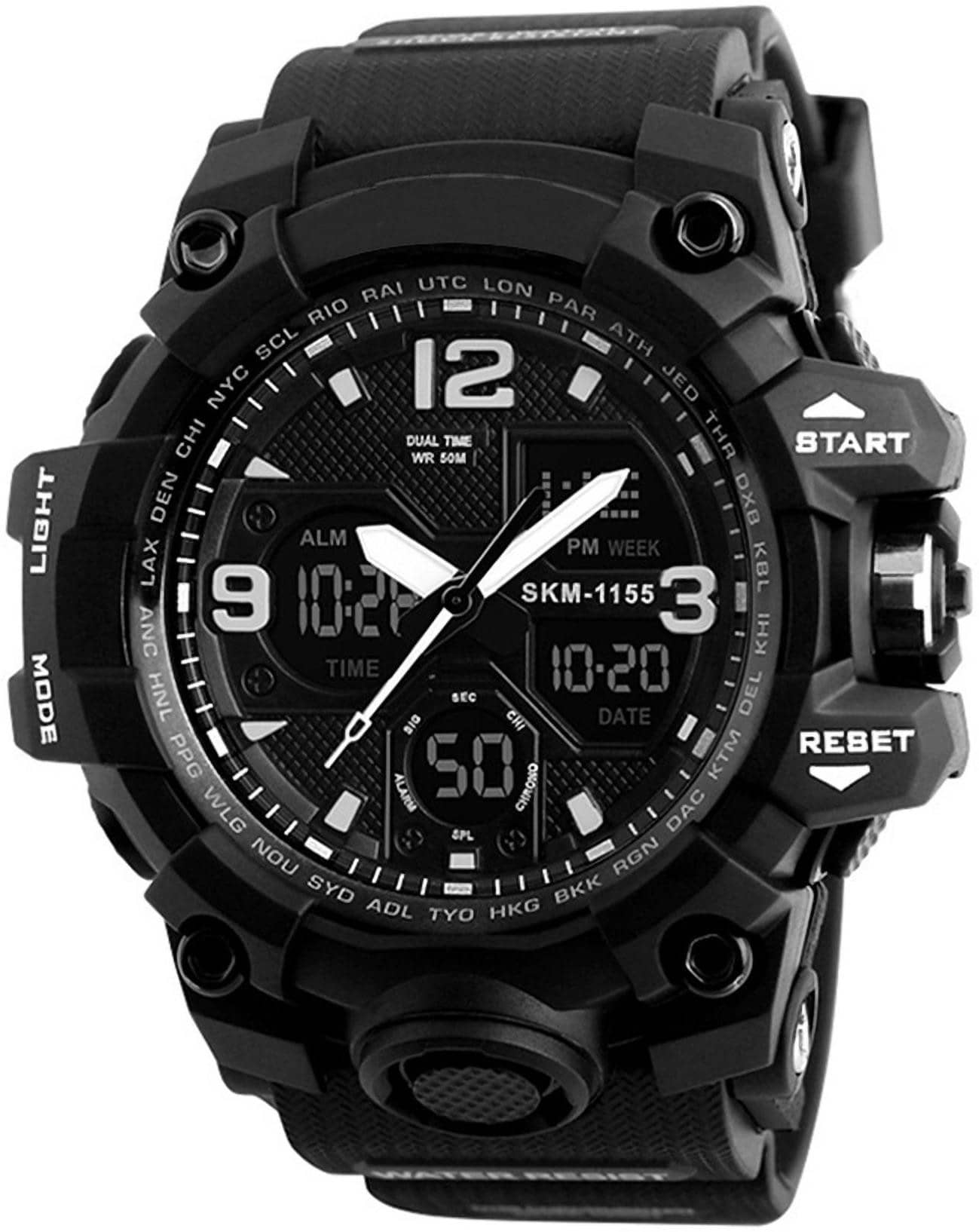 Harbor Black Nylon Analog-Digital Men's Watch