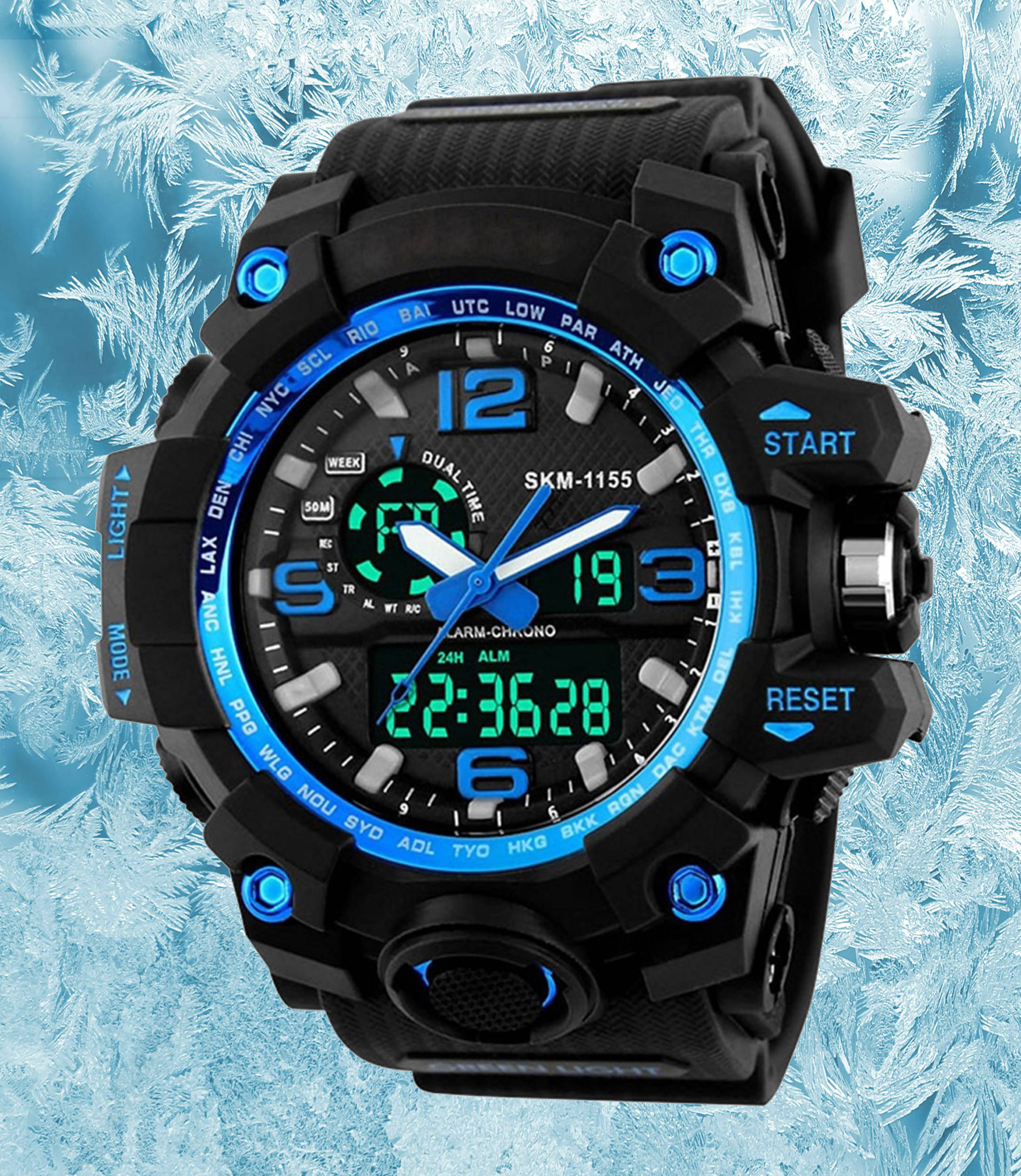     			Harbor Black Silicon Analog-Digital Men's Watch