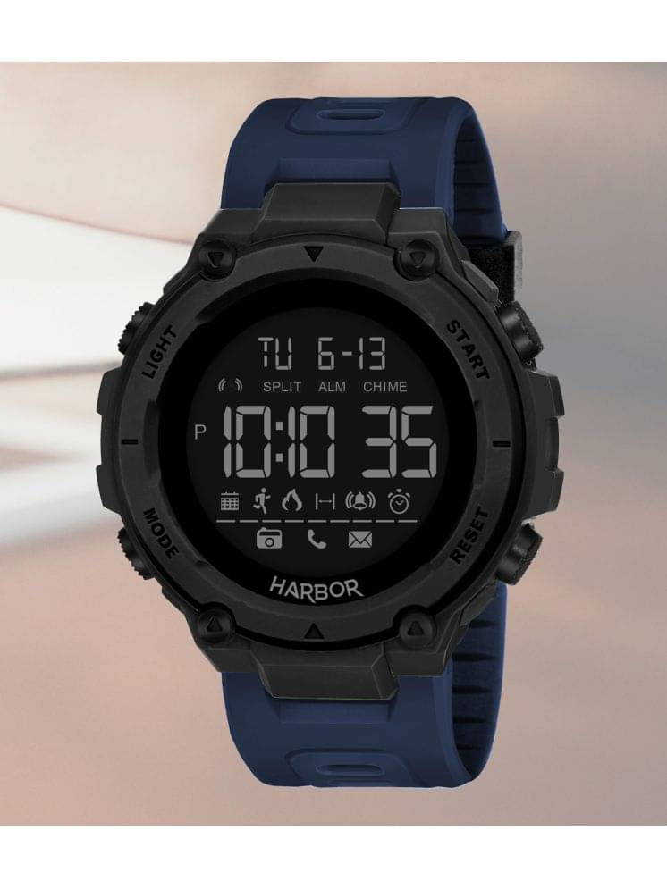     			Harbor Blue Silicon Digital Men's Watch
