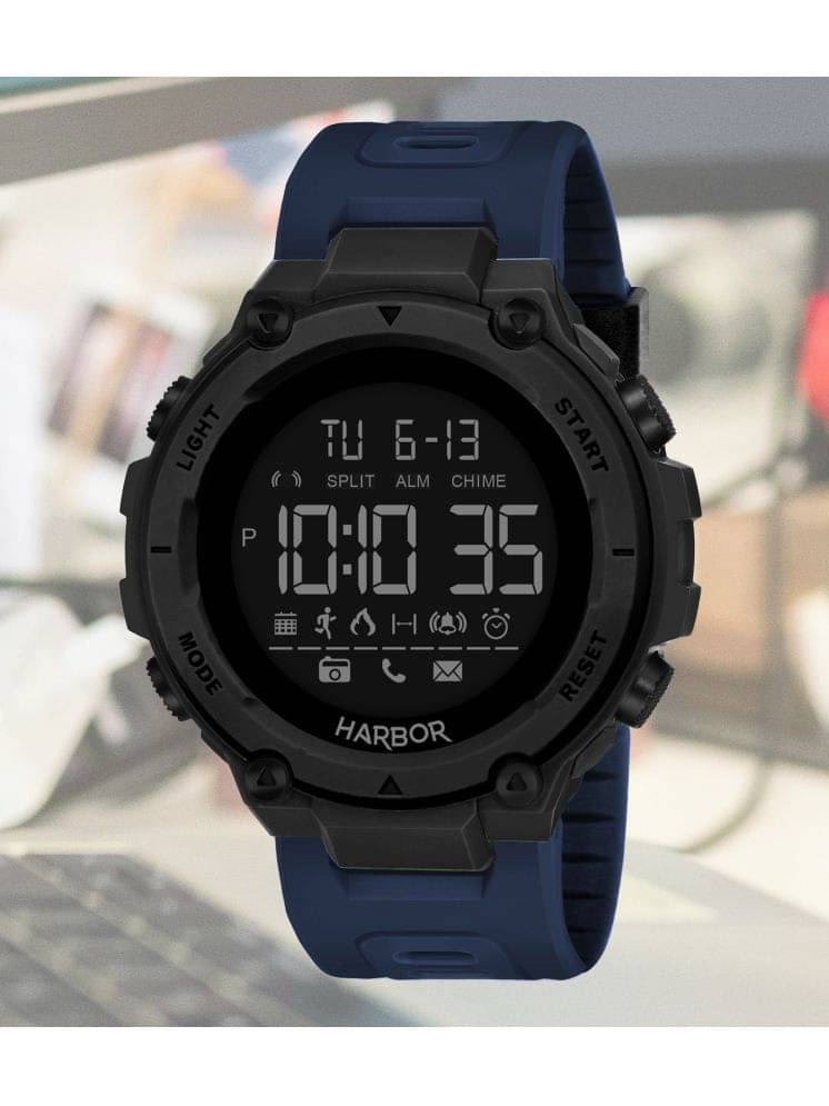     			Harbor Blue Silicon Digital Men's Watch