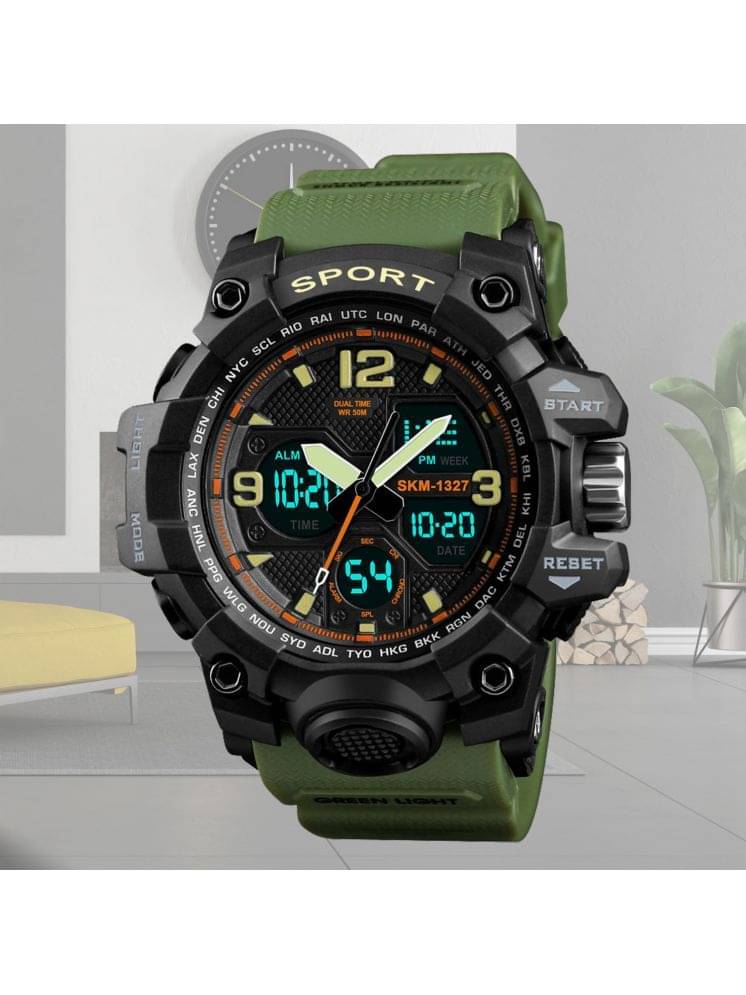     			Harbor Green Silicon Analog-Digital Men's Watch