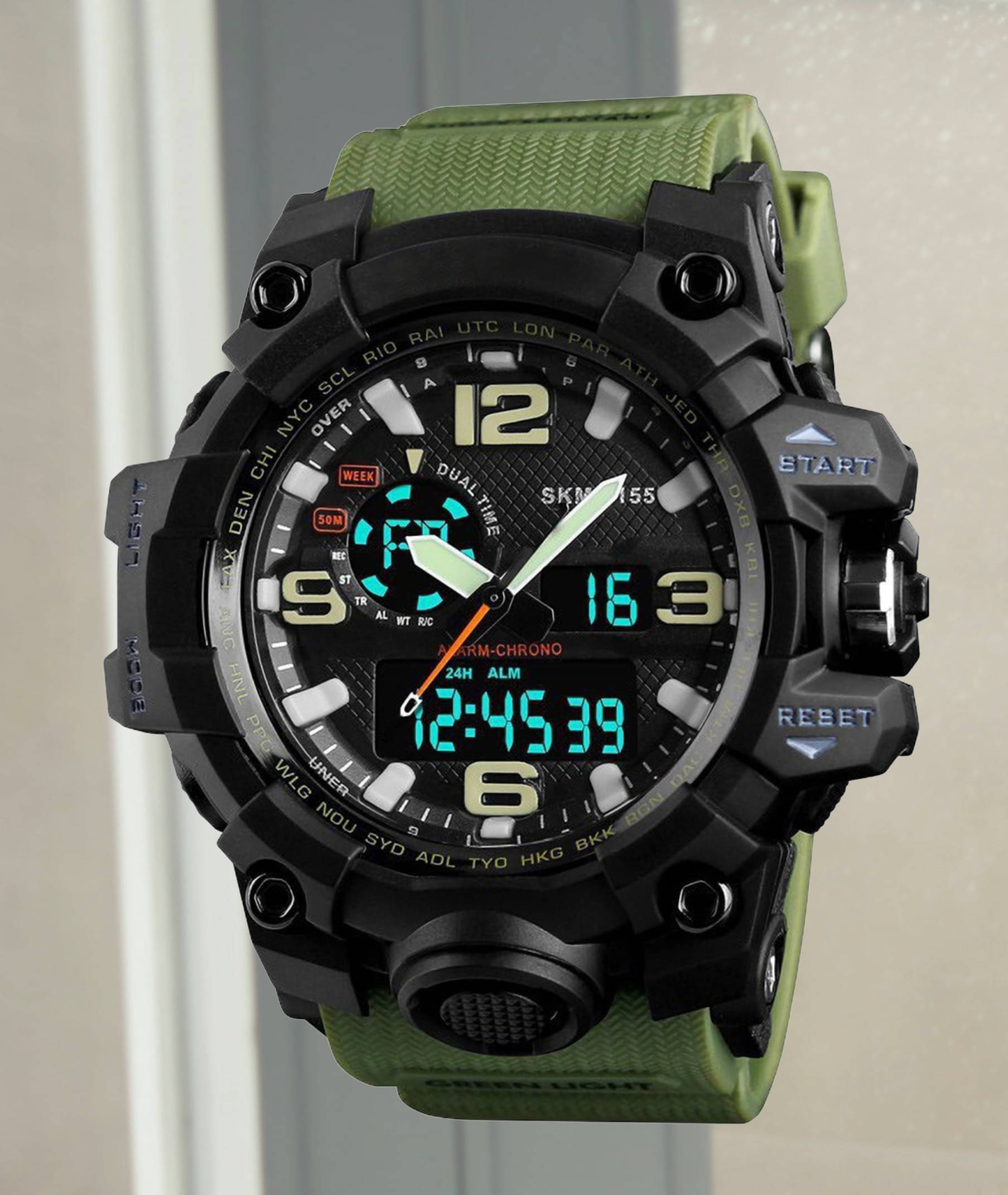     			Harbor Green Silicon Analog-Digital Men's Watch