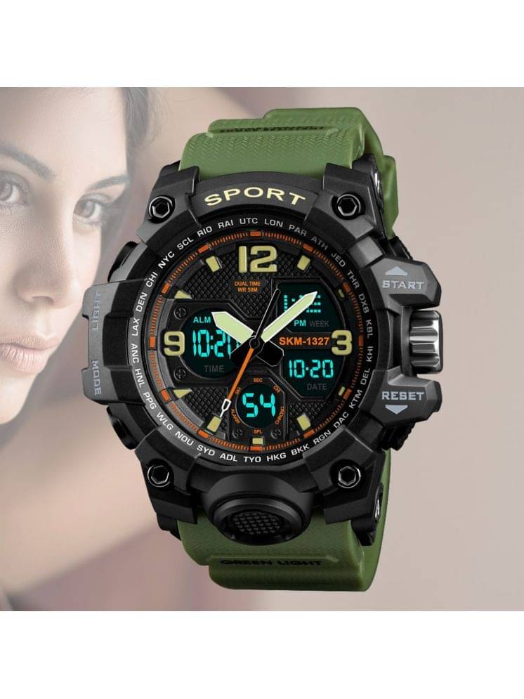     			Harbor Green Silicon Analog-Digital Men's Watch