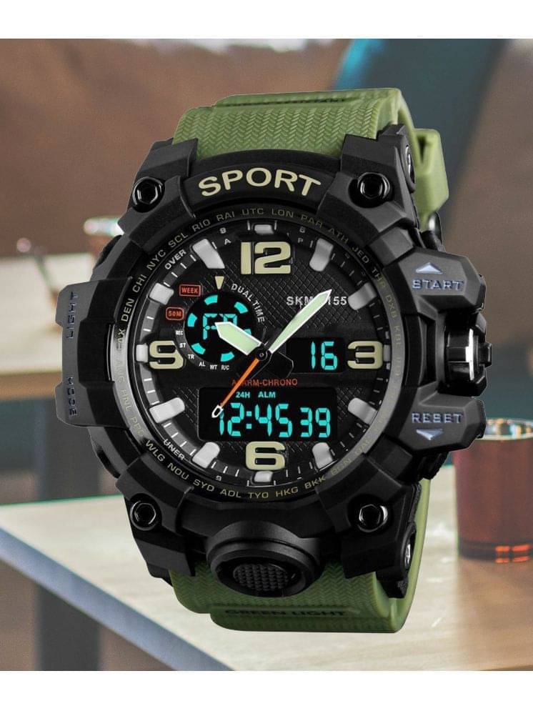    			Harbor Green Silicon Analog-Digital Men's Watch
