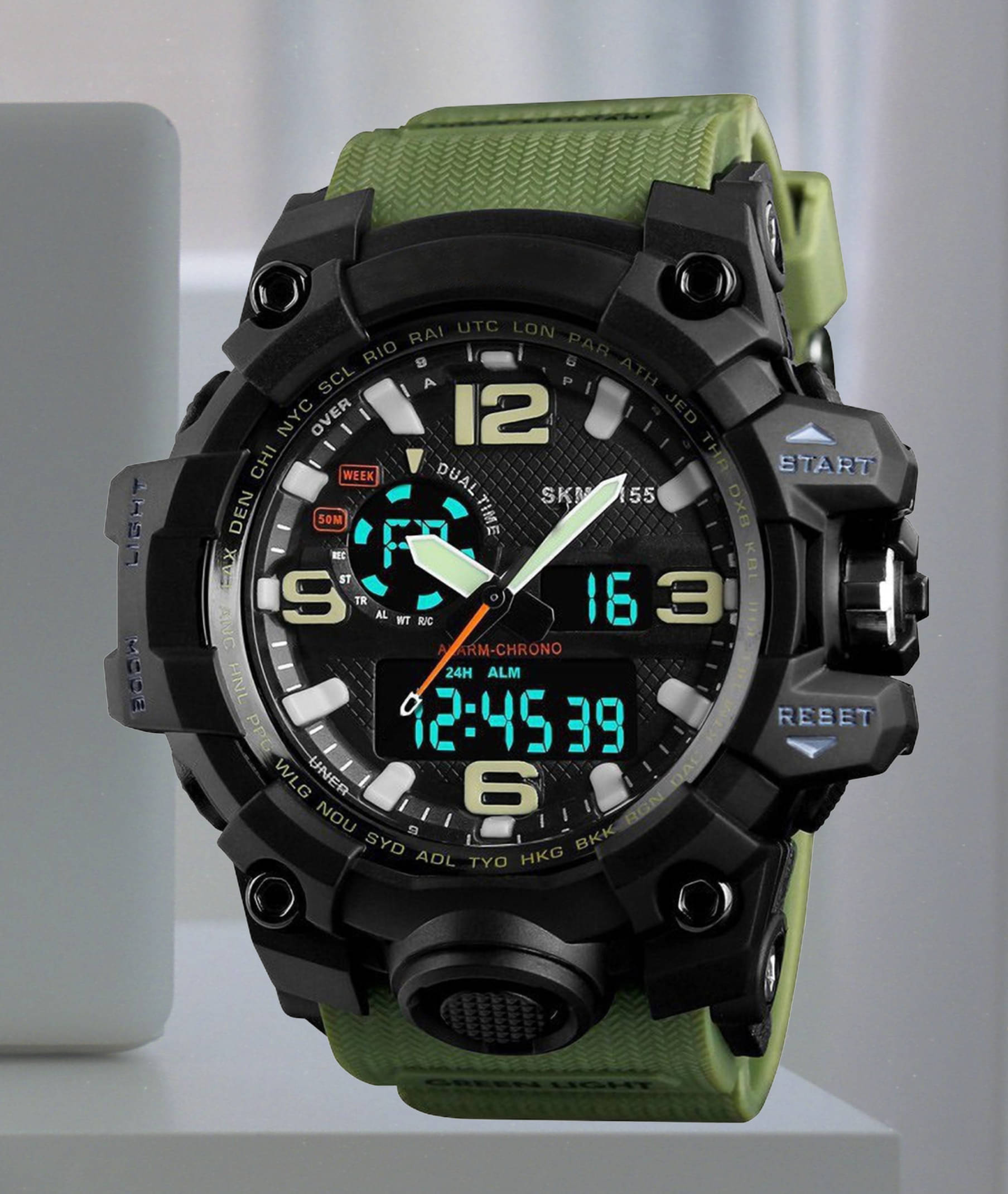 Harbor Green Silicon Analog-Digital Men's Watch Harbor Green Silicon Analog-Digital Men's Watch
