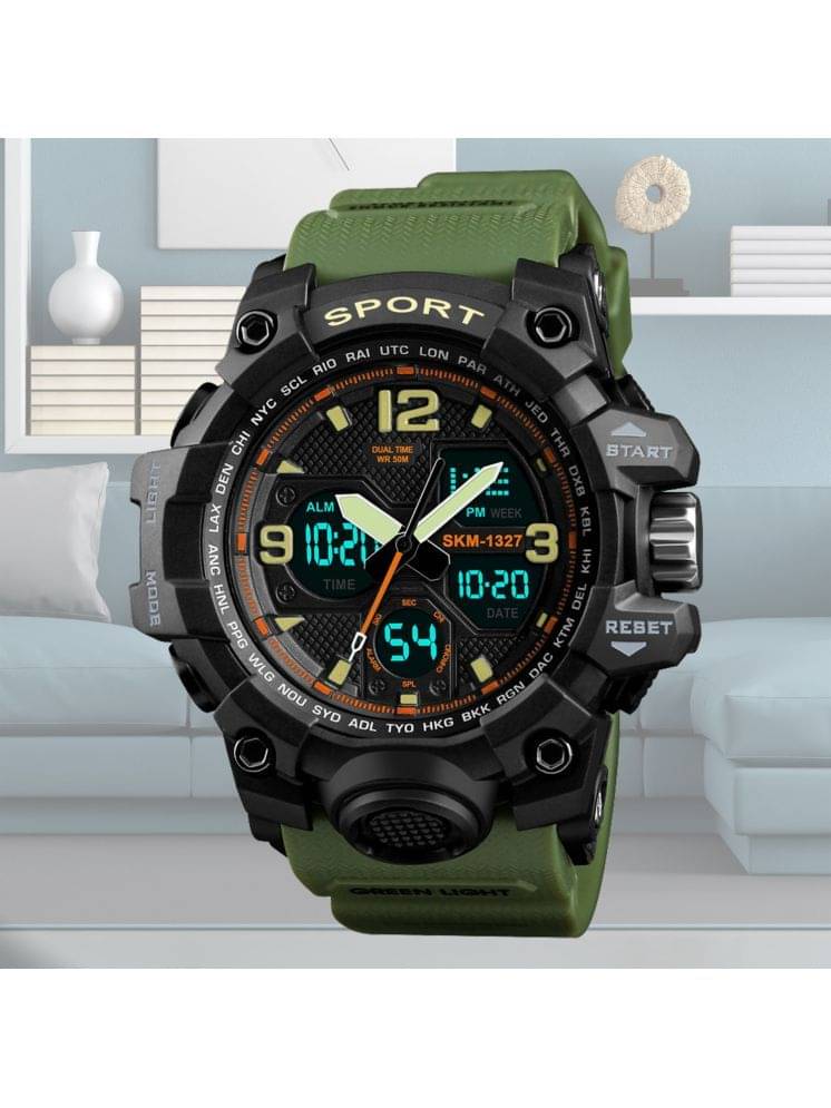     			Harbor Green Silicon Analog-Digital Men's Watch