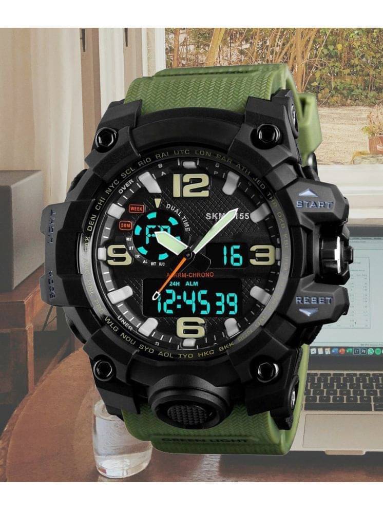     			Harbor Green Silicon Analog-Digital Men's Watch