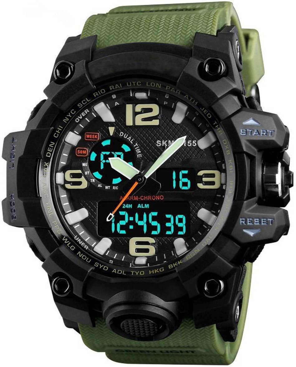     			Harbor Green Silicon Analog-Digital Men's Watch