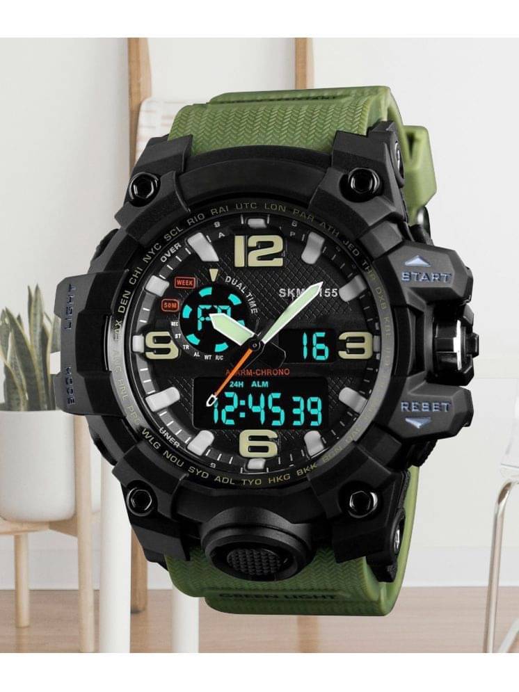     			Harbor Green Silicon Analog-Digital Men's Watch