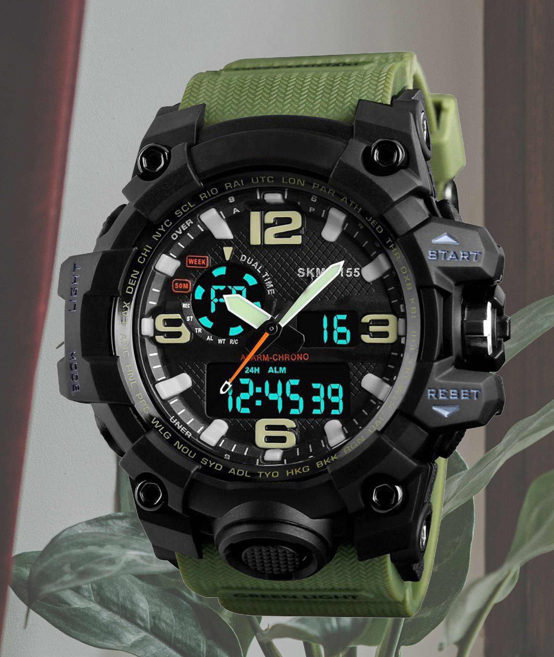     			Harbor Green Silicon Analog-Digital Men's Watch