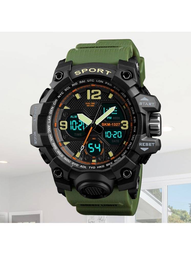     			Harbor Green Silicon Analog-Digital Men's Watch