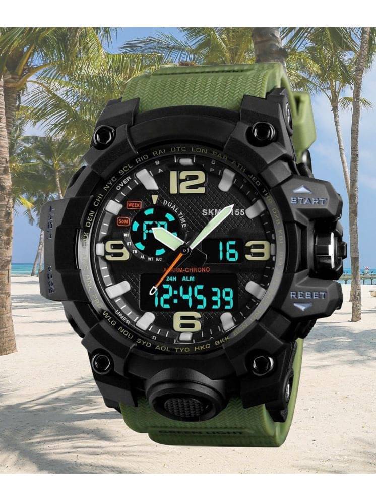     			Harbor Green Silicon Analog-Digital Men's Watch
