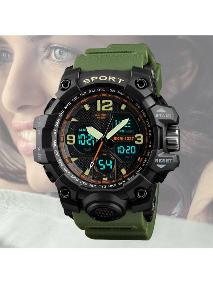     			Harbor Green Silicon Analog-Digital Men's Watch