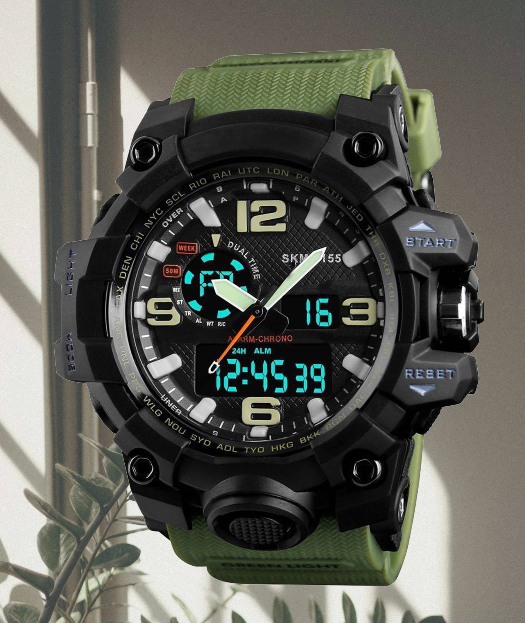     			Harbor Green Silicon Analog-Digital Men's Watch