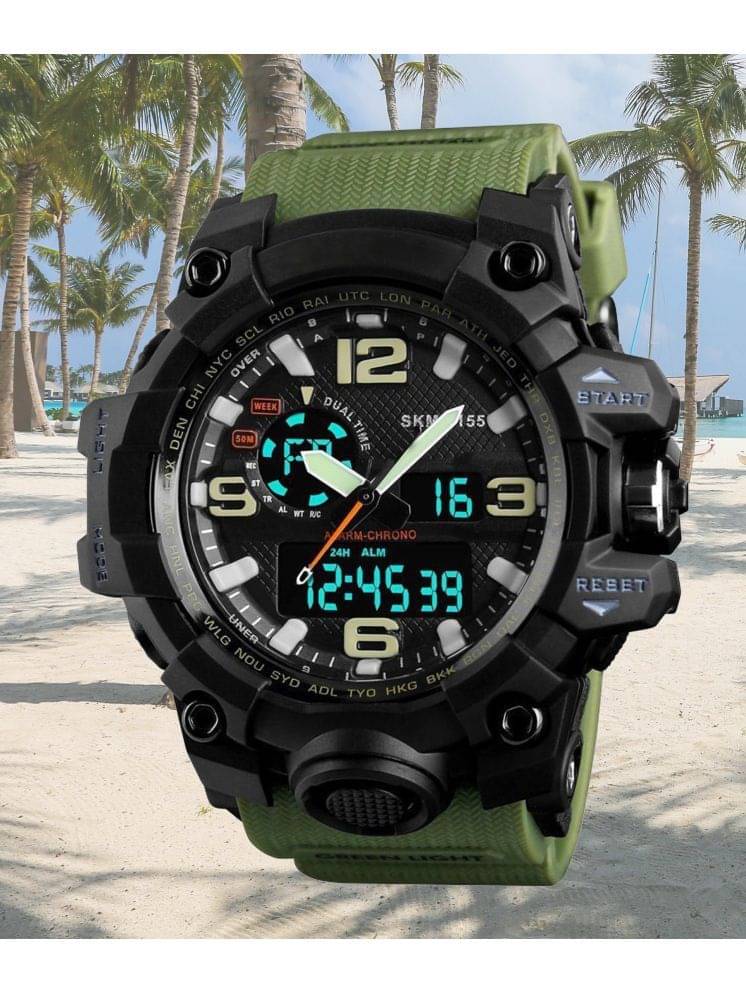     			Harbor Green Silicon Analog-Digital Men's Watch