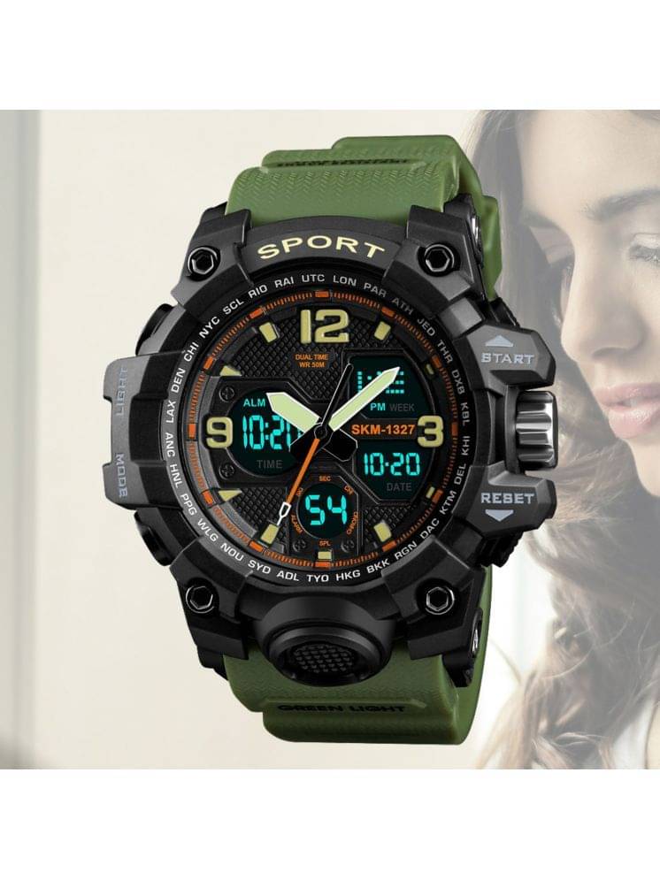     			Harbor Green Silicon Analog-Digital Men's Watch