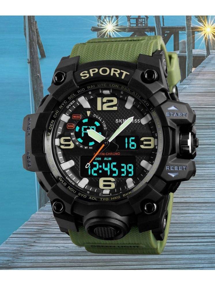     			Harbor Green Silicon Analog-Digital Men's Watch