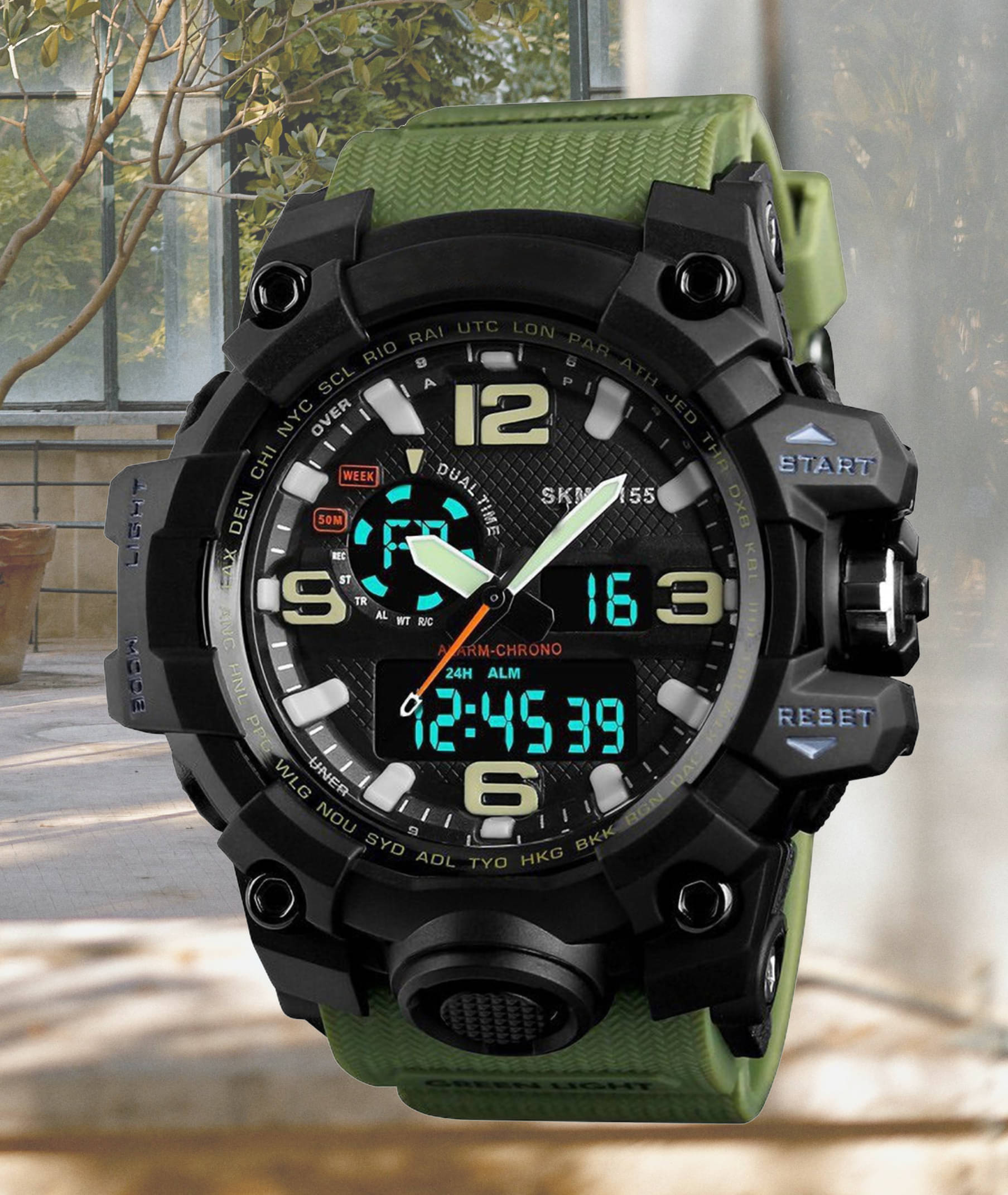     			Harbor Green Silicon Analog-Digital Men's Watch