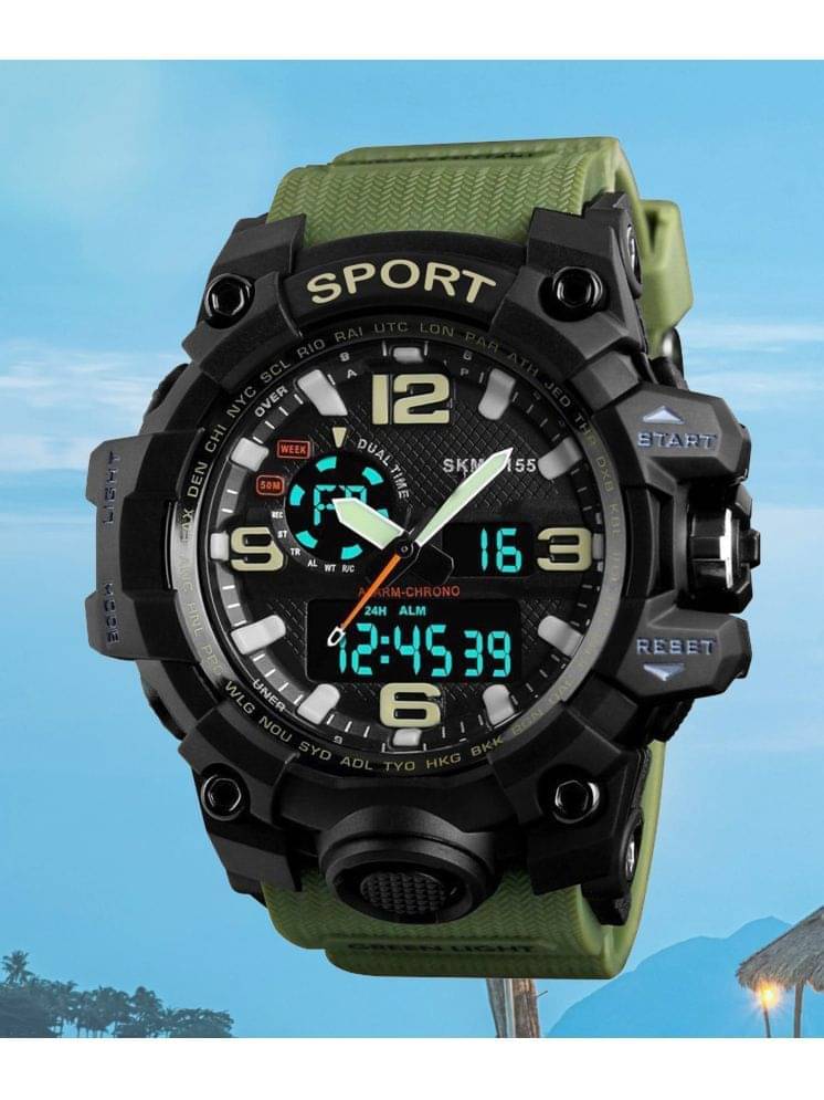     			Harbor Green Silicon Analog-Digital Men's Watch