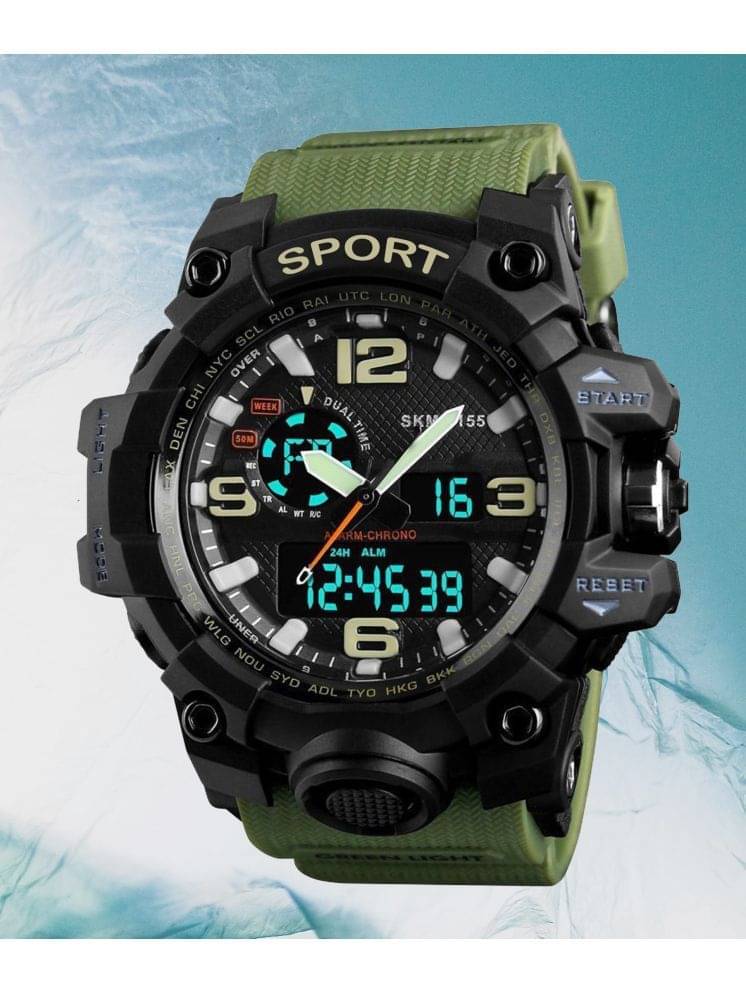     			Harbor Green Silicon Analog-Digital Men's Watch