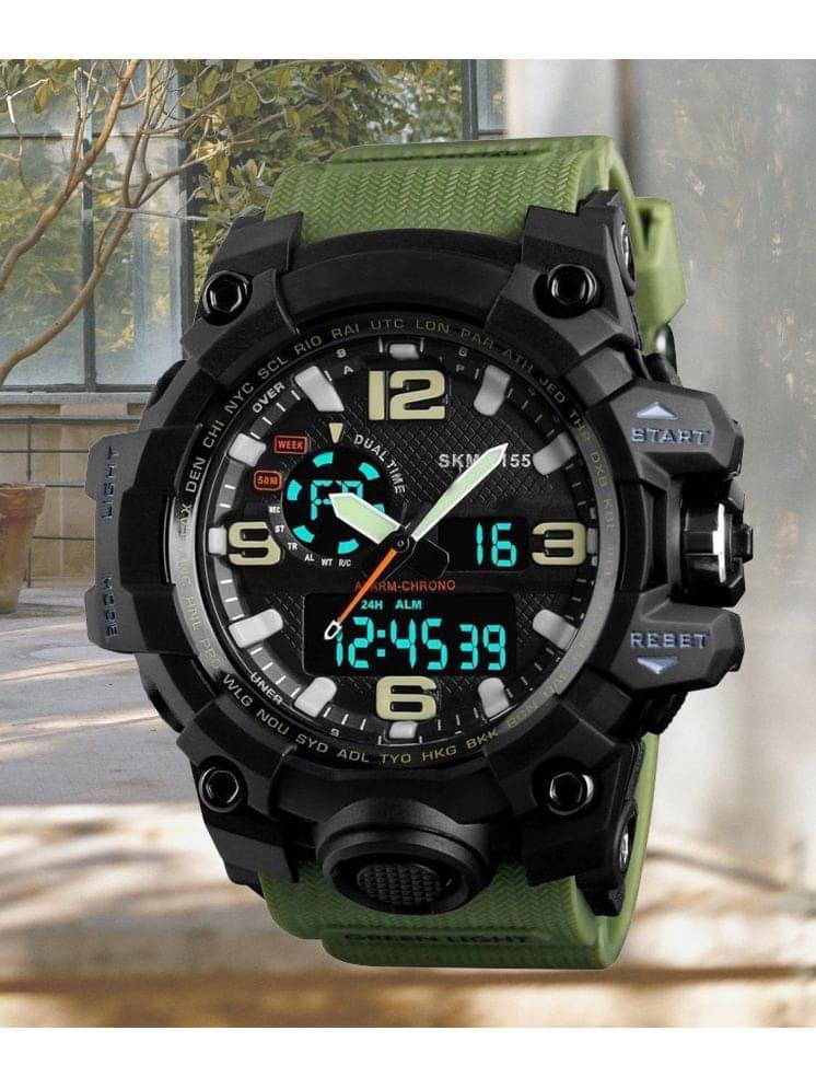     			Harbor Green Silicon Analog-Digital Men's Watch