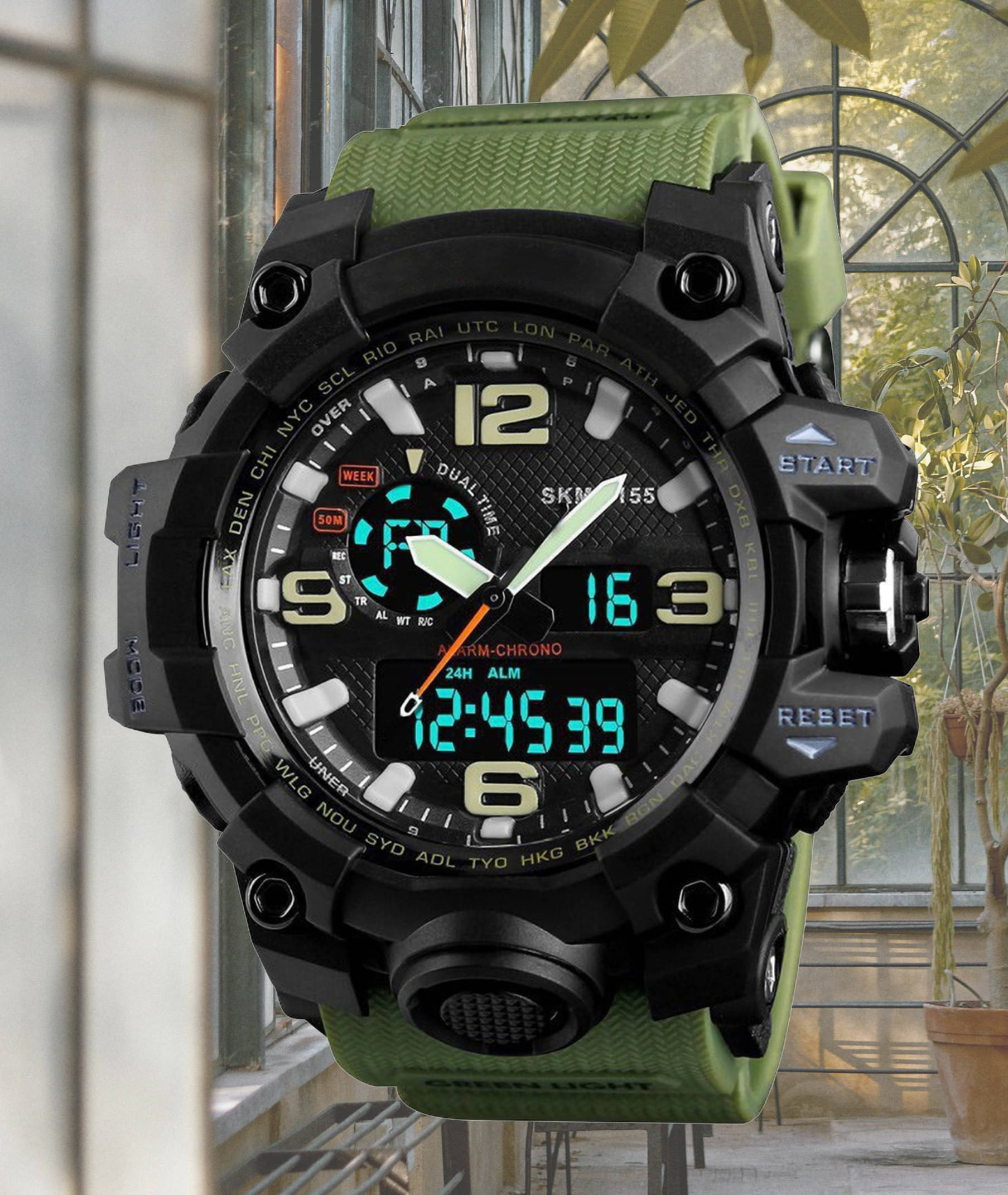     			Harbor Green Silicon Analog-Digital Men's Watch