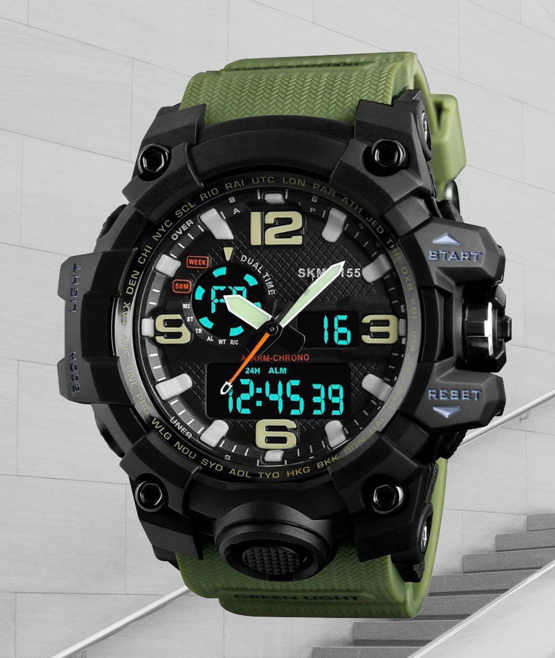     			Harbor Green Silicon Analog-Digital Men's Watch