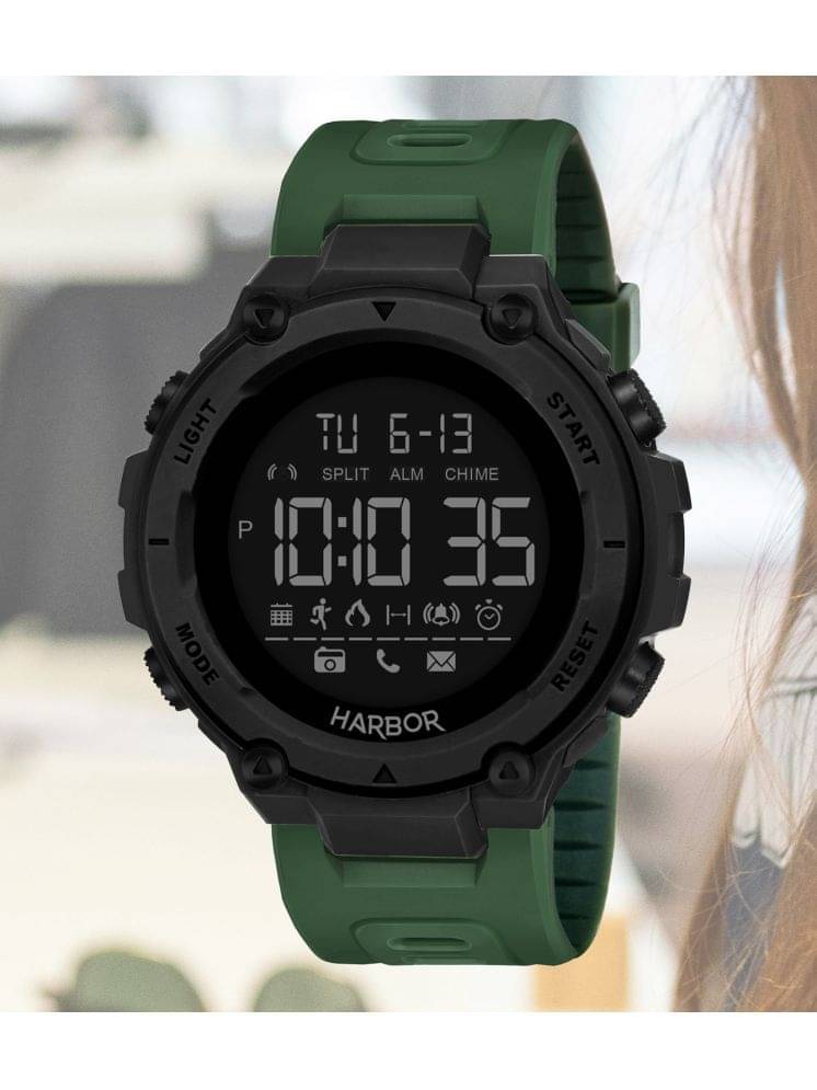     			Harbor Green Silicon Digital Men's Watch