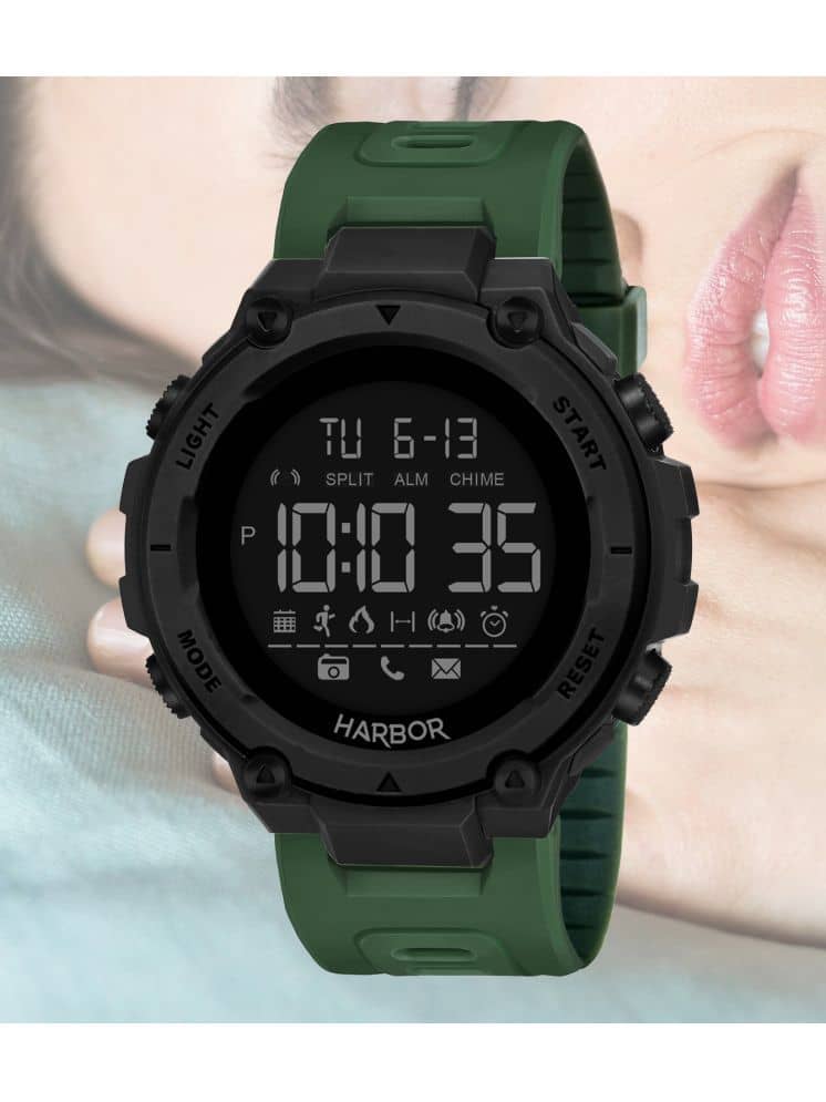 Harbor Green Silicon Digital Men's Watch