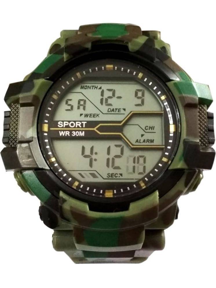     			Harbor Khaki Plastic Digital Men's Watch