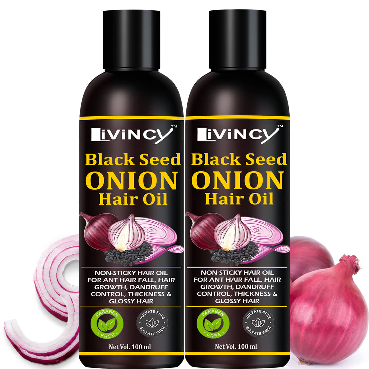 LIVINCY Frizz Control Onion Oil 200 ml ( Pack of 2 )