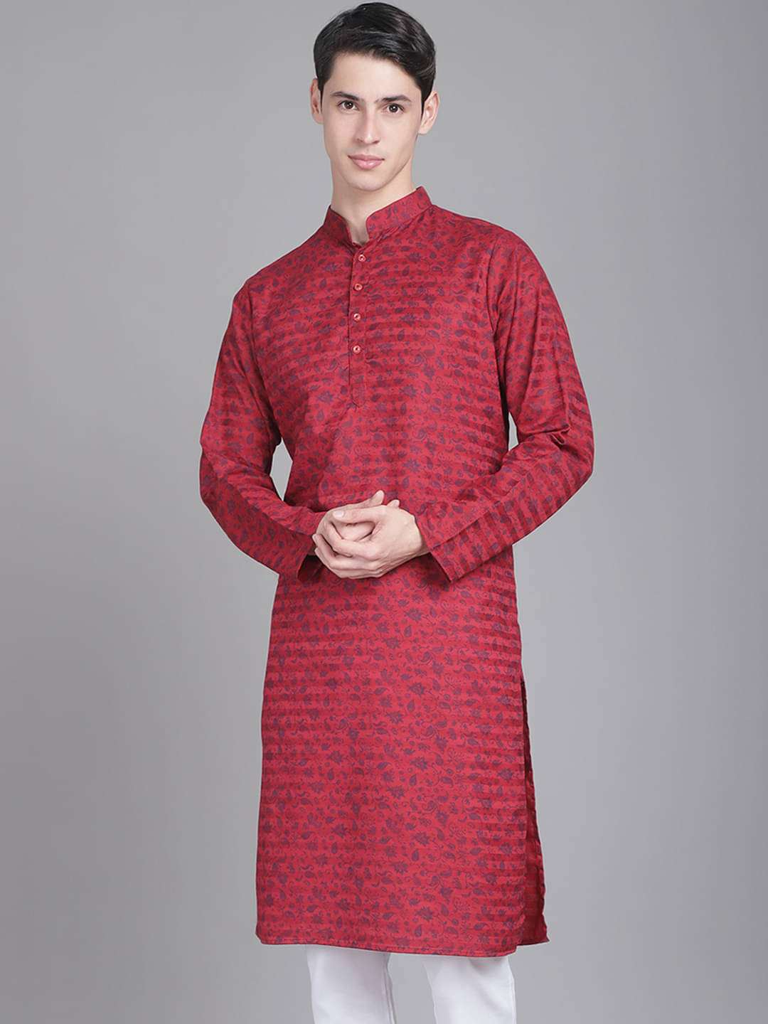 MAJESTIC MAN Maroon Cotton Men's Regular Kurta ( Pack of 1 ) MAJESTIC MAN Maroon Cotton Men's Regular Kurta ( Pack of 1 )
