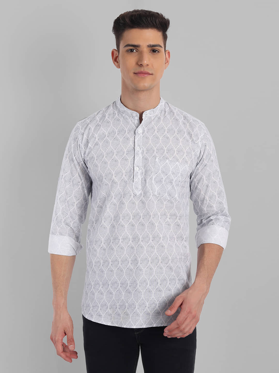 MAJESTIC MAN Cotton Printed Regular Kurta For Men ( White ) - Kurtas & Kurta Sets | Buy online on ZillyBuy