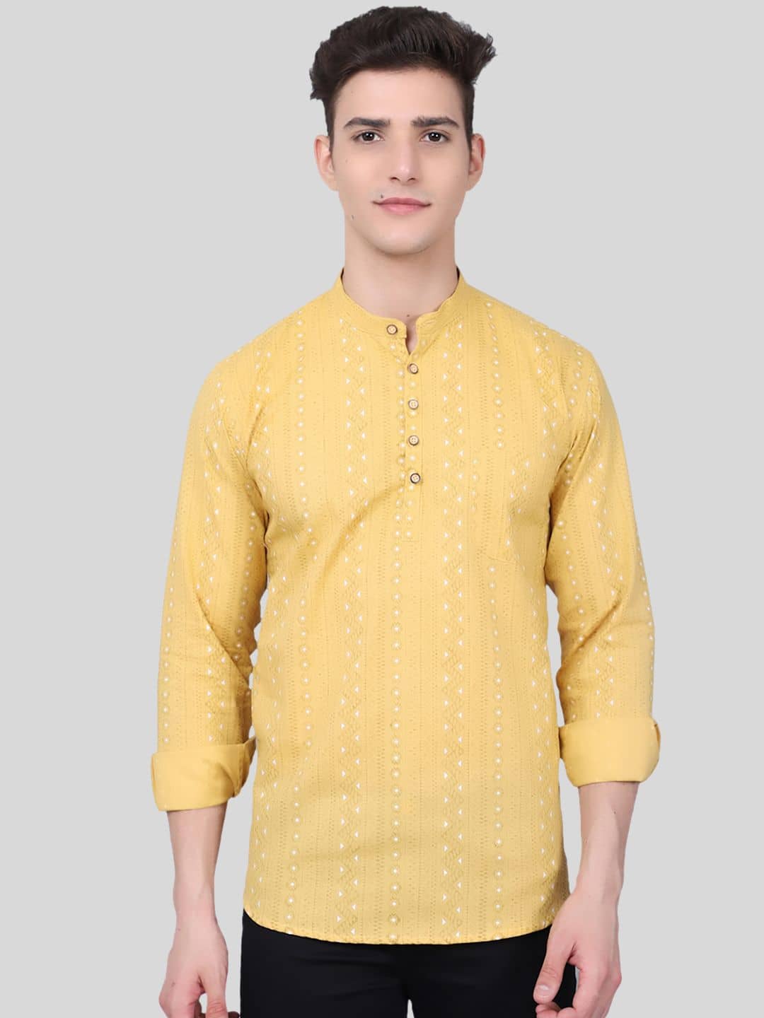 MAJESTIC MAN Yellow Cotton Men's Regular Kurta ( Pack of 1 ) - Kurtas & Kurta Sets | Buy online on ZillyBuy