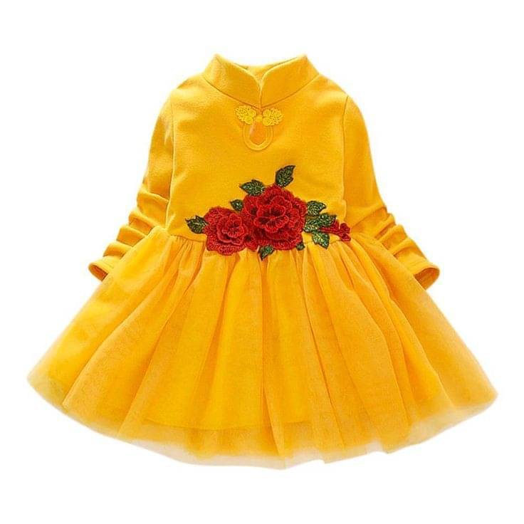 Mullick the designer Net Fit And Flare Dress For Girls ( Pack of 1 , Yellow ) Mullick the designer Net Fit And Flare Dress For Girls ( Pack of 1 , Yellow )