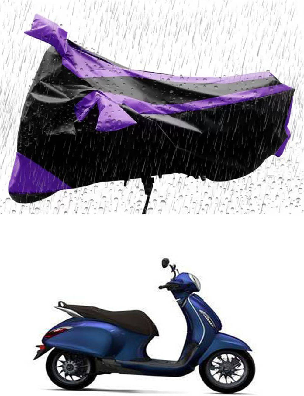RONISH Bike Body Cover for Bajaj Chetak ( Pack of 1 ) , Purple RONISH Bike Body Cover for Bajaj Chetak ( Pack of 1 ) , Purple