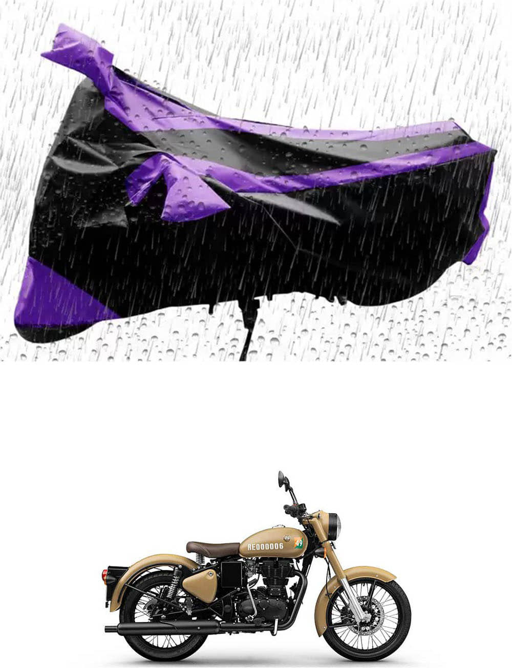 RONISH Bike Body Cover for Royal Enfield Classic 350 ( Pack of 1 ) , Purple