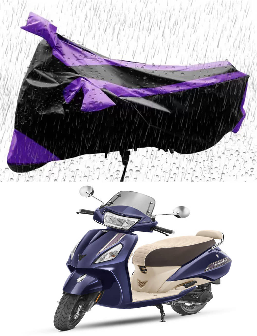 RONISH Bike Body Cover for TVS Jupiter ( Pack of 1 ) , Purple