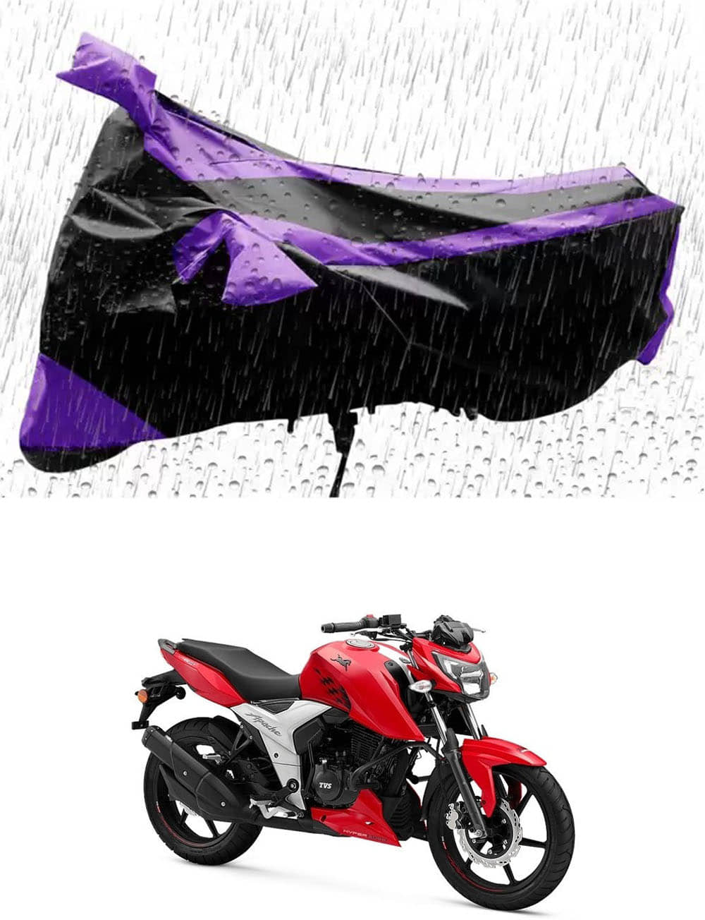 RONISH Bike Body Cover for TVS Apache RTR 160 ( Pack of 1 ) , Purple