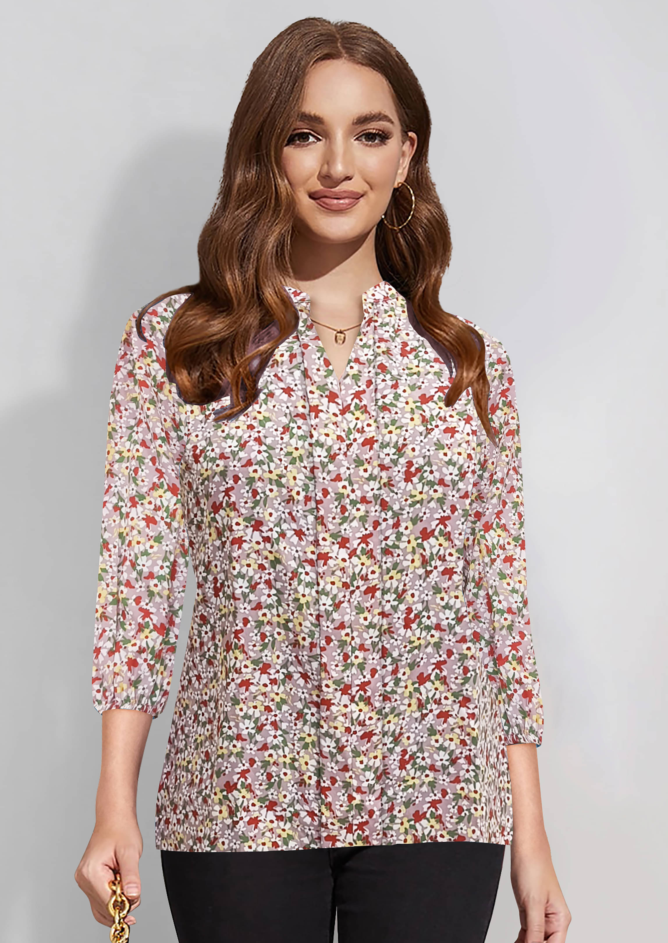 TOOCHKI Women's Polyester Regular Top ( Multi Color ) TOOCHKI Women's Polyester Regular Top ( Multi Color )