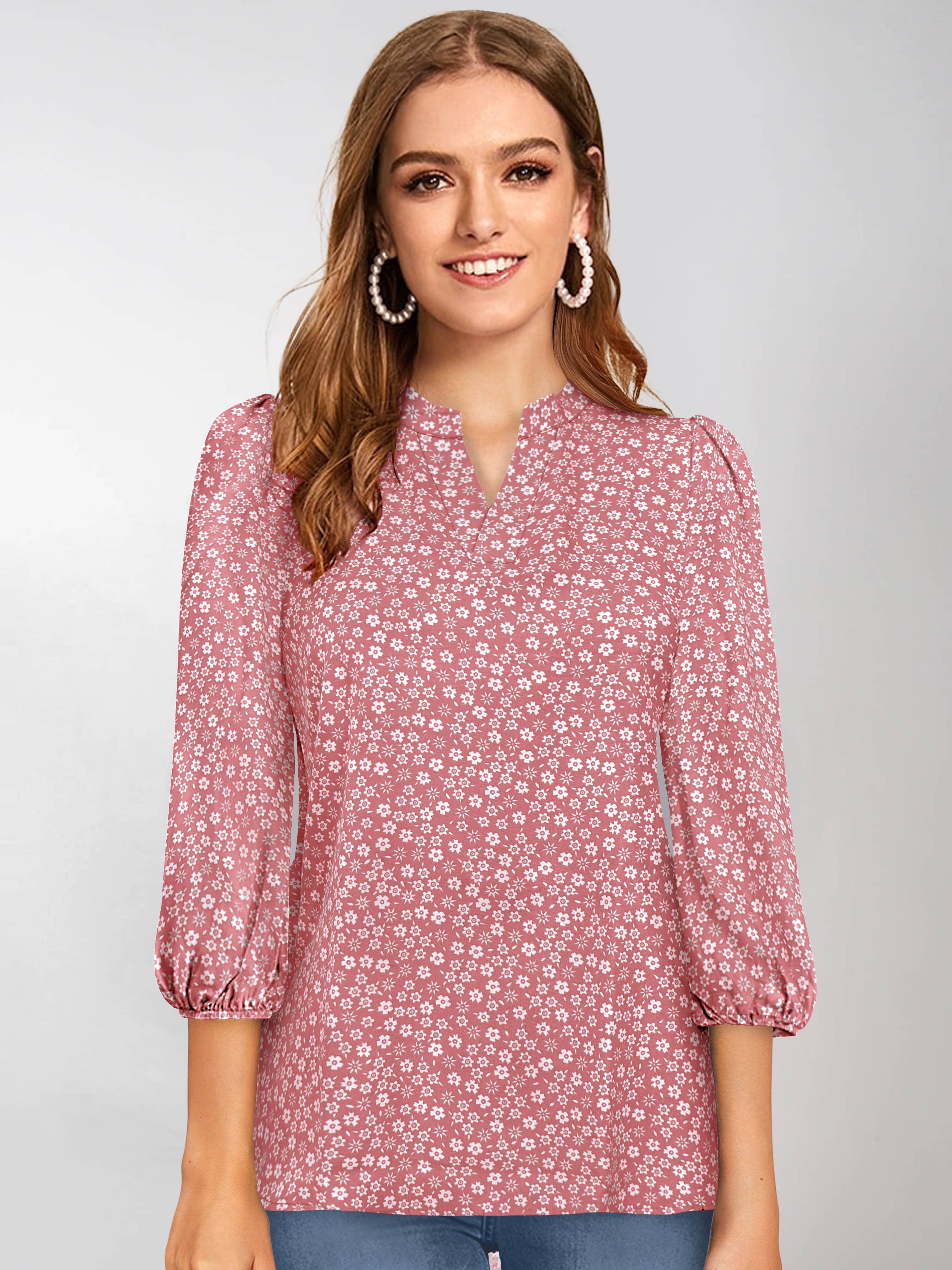     			TOOCHKI Women's Rayon Regular Top ( Peach )
