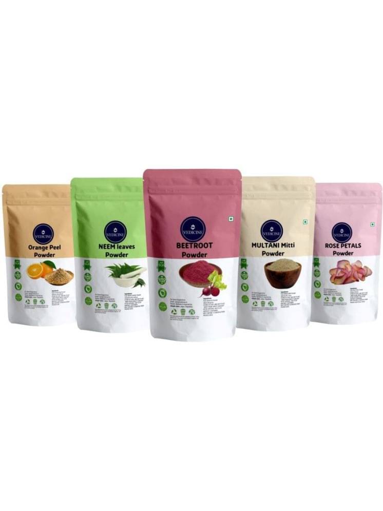     			Vedicine Beetroot Neem Leaf Orange Multani Mitti and Rose Petal Powder For Face (50g each) (250 g)